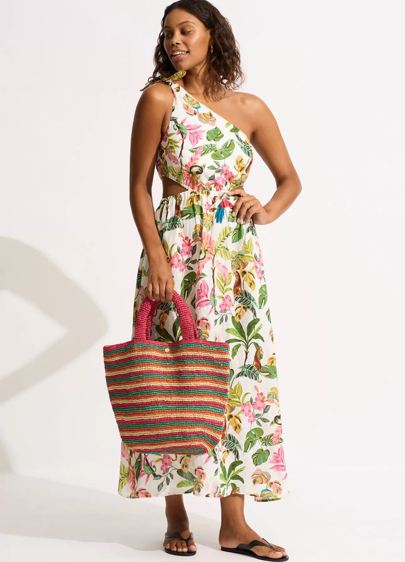 Seafolly Stripe Woven Tote Bag -